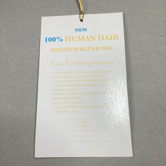 H/H Avanza Short Straight #S1B/112 Black Burgundy 100% Human Hair Blend Full Wig - Picture 9 of 9